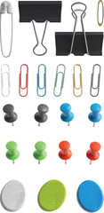 set of paper clips