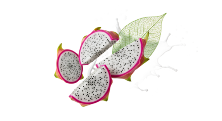 Exotic Durian Fruit Splashing into Creamy Liquid, Tropical Delicacy