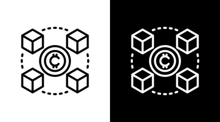 Blockchain With Icon Set Design