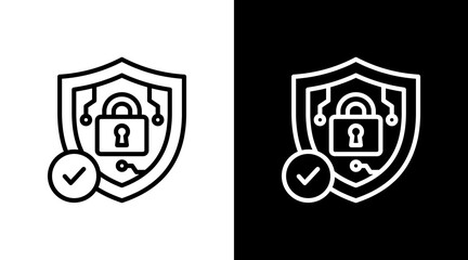 Cybersecurity With Icon Set Design