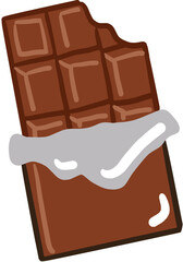 chocolate bar on white background