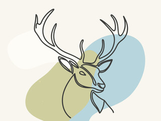 christmas animals and icon 