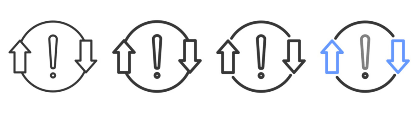 The Ultimate priority Styles with Variations Line of icon set vector illustration