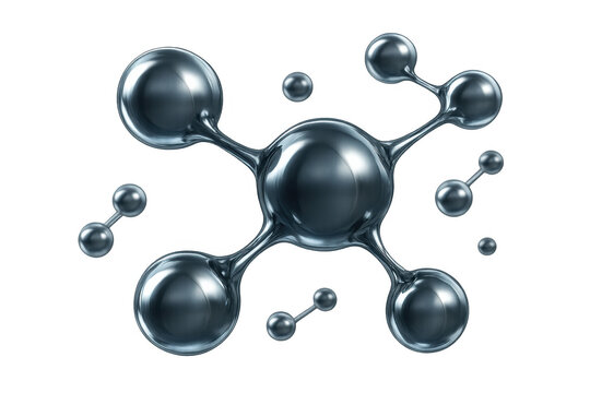 Abstract molecule structure representing modern science, technology, medicine, and chemistry, with atoms forming connections