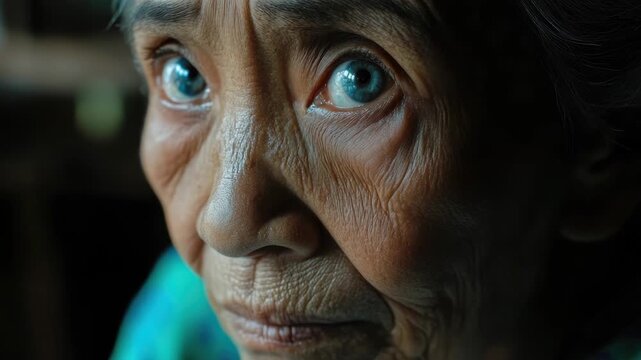 Blue eyed person