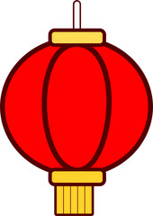Vibrant Chinese New Year Lantern Vector: Asia Festival & Celebration Icon