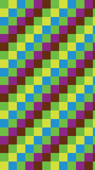 Colorful Chequered Pattern with Vibrant Squares Design for Backgrounds and Creative Projects A Modern and Playful Abstract Illustration