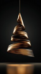 Modern Spiral Pendant Light: Elegant Metallic Design with Warm Glow for Contemporary Interiors