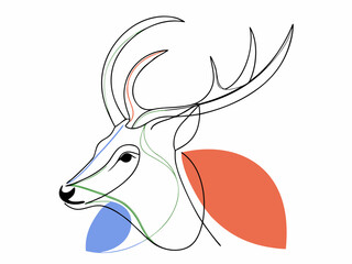 christmas animals and icon 