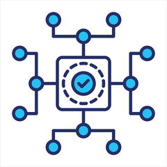 Digital icon vector illustration in blue duo-tone style