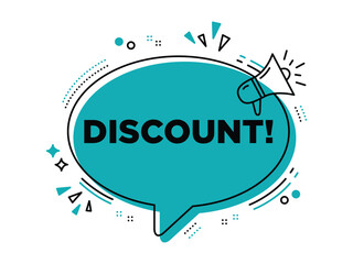 Modern Discount! Promo Banner. Discount Speech Bubble Design Vector