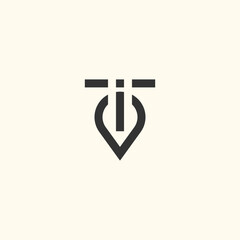 Initials TI as a pin point map