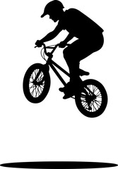 Fototapeta premium silhouette of a man Bmx Rider