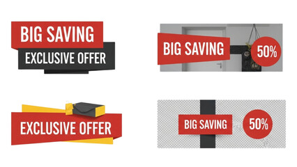 Promotional Banners for Special Offers and Big Savings