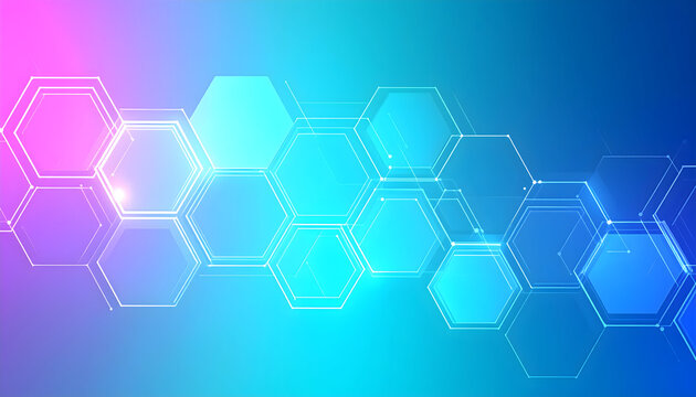 Abstract Geometric Hexagonal Background