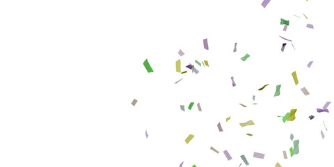brusting confetti on white background