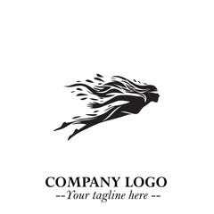 Woman Swimming Logo Symbol in Clean Minimal Vector Illustration on White Background