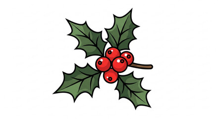 Download christmas holly berry vector illustration festive season decoration holiday plant clip art free image