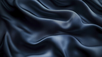 Fototapeta premium Smooth dark blue fabric with sleek gradient creates luxurious texture