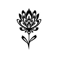 Elegant Lotus Flower Icon Design with a Modern Abstract Aesthetic