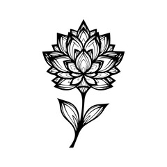 Elegant Lotus Flower Vector Art for Designs and Prints