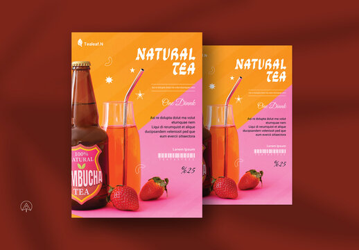 Natural Tea Flyer Template
