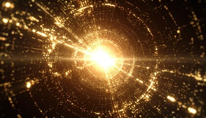 Obraz premium A mesmerizing tunnel of light, a visual representation of the energy and data