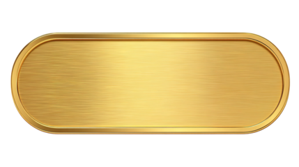 Gold plate. Gold metal plate. Yellow shiny texture with frame. Vector illustration. Stock image.