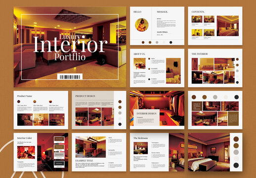 Interior Portfolio Landscape Template