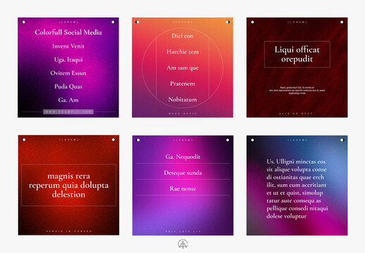 Colorfull Social Media Layout