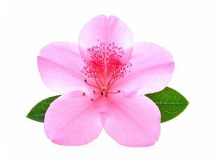 Fototapeta premium A delicate pink flower with intricate details, showcasing its vibrant petals and natural beauty