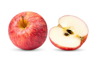 red apple isolated on transparent png ( image from camera )