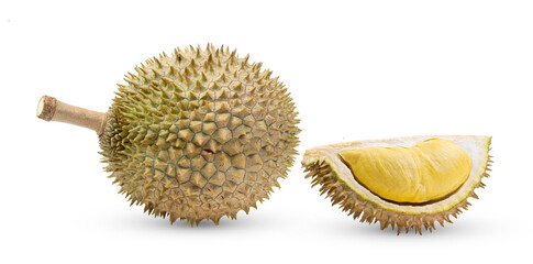 Durian isolated on transparent png ( image from camera )
