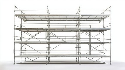 White Background Enhances the Visual Appeal of Scaffolding