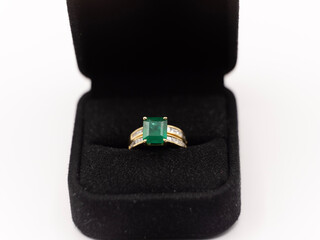 Emerald and Diamond Ring