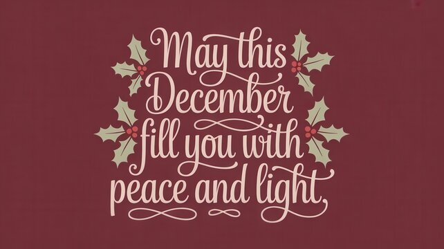May this december fill you with peace and light holiday card