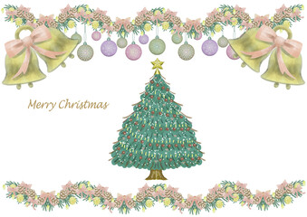 クリスマスのオーナメントのベクターイラストフレーム