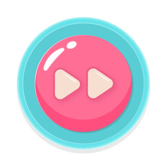 Game Button Set UI Web Icon for App Isolated. Volume Cartoon Vector Design. Mobile Game Assets Sign. 