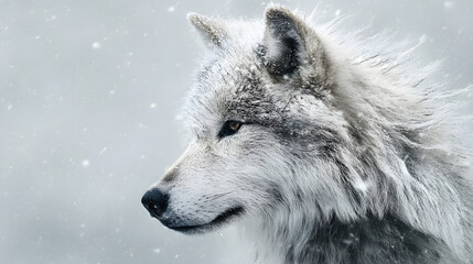 Fototapeta premium wolf in snow