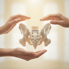 : Gentle Hands of Healing: Supporting Human Spine for Therapy, Wellness, Pain Relief, Chiropractic Care, Physical Therapy, Health & Support.