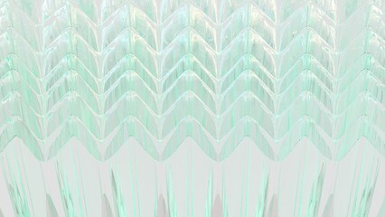 Soft translucent pattern background with repeating vertical chevron glass shapes
