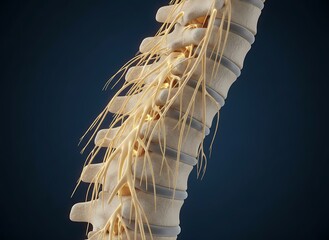 Detailed Human Spinal Column, Bone Anatomy, Disc Health, Strength, Biology, Orthopedics, Medical Science