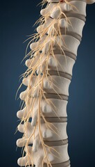 Detailed Human Spinal Column, Bone Anatomy, Disc Health, Strength, Biology, Orthopedics, Medical Science