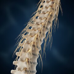 Detailed Human Spinal Column, Bone Anatomy, Disc Health, Strength, Biology, Orthopedics, Medical Science