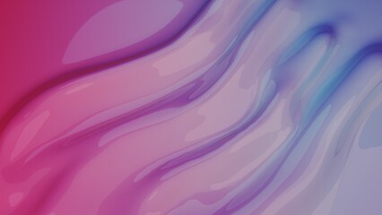 Soft flowing abstract background with blended pink purple and blue curved glossy shapes