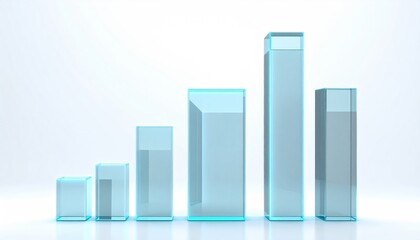 A 3D bar chart demonstrates a growth trend