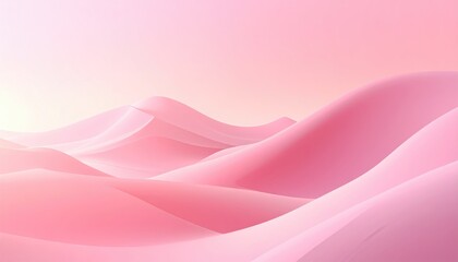 Soft pink desert landscape, gently shaped and rendered with serene lighting
