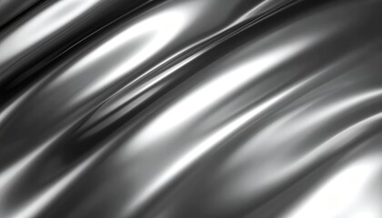 Abstract image of smooth, flowing, metallic cloth with reflective light 