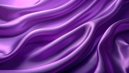 Flowing elegant waves of smooth and luxurious purple silk, a sense of opulence and glamour. The silk is soft and has a high sheen
