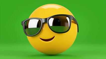 Cool Emoji with Sunglasses - A Fun and Expressive Digital Icon. - Powered by Adobe